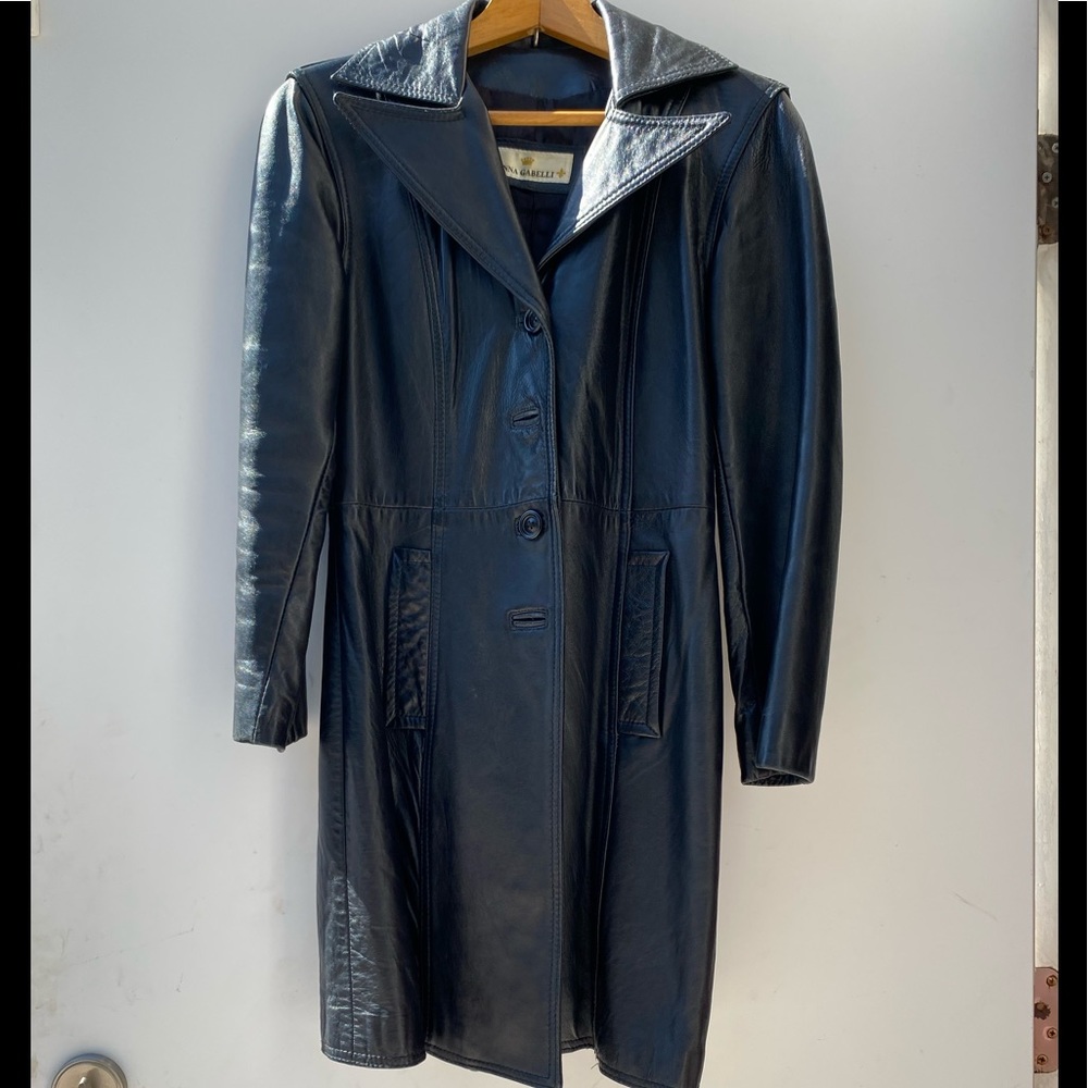 Anna Gabelli Fitted Leather Jacket - image 2